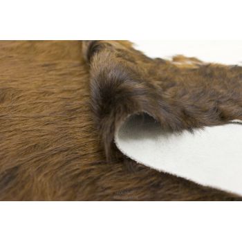 Dark Brown and White Cowhide