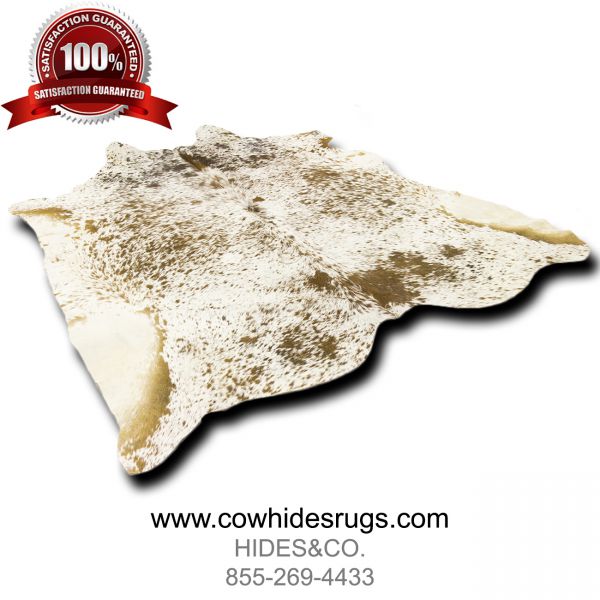 Cream and Brown Spots Cowhide