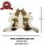 White and Brown Cowhide