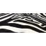 Black and White Zebra Cowhide - 7.2 ft x 6.1 ft - Animal Print - Genuine Cowhide